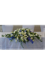 Top Table Blue and White weddings Flowers